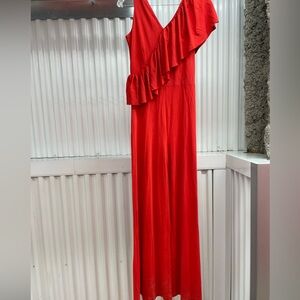 Coosey Women’s Sleeveless Ruffle Wide LegJumpsuit Size Medium